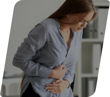 Mujer con dolor menstrual